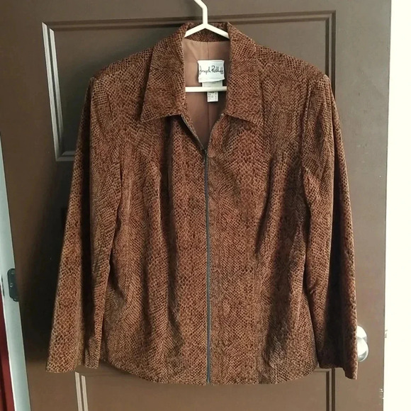 Joseph Ribkoff Vintage brown snake jacket - Picture 1 of 5